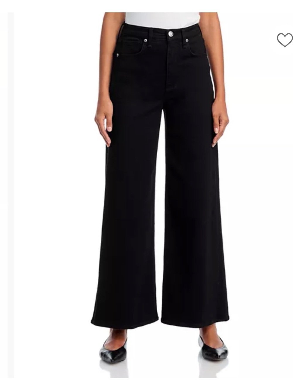 Rag and Bone Sofie High Rise Ankle Wide Leg Women's Jeans in Black